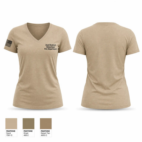 Womens Short Sleeve Vneck Shirt, 2nd District Volunteer Fire Department, Fire Department, Teamtime, Team time, sublimation, custom sports apparel, team uniforms, spirit wear, spiritwear, sports uniforms, custom shirts, team store, custom team store, fundraiser sports, apparel fundraiser