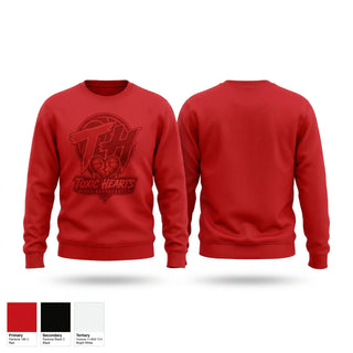 Crew Neck Sweatshirt, Toxic Hearts, Men's Basketball, Teamtime, Team time, sublimation, custom sports apparel, team uniforms, spirit wear, spiritwear, sports uniforms, custom shirts, team store, custom team store, fundraiser sports, apparel fundraiser