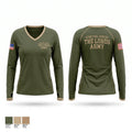 Spiritual Forces The Lords Army Women's Long Sleeve V-neck Shirt - 1