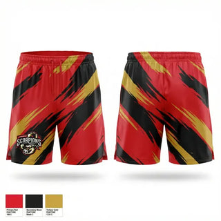 Mens Soccer Shorts, Lexington Scorpions, Men's Soccer, Teamtime, Team time, sublimation, custom sports apparel, team uniforms, spirit wear, spiritwear, sports uniforms, custom shirts, team store, custom team store, fundraiser sports, apparel fundraiser