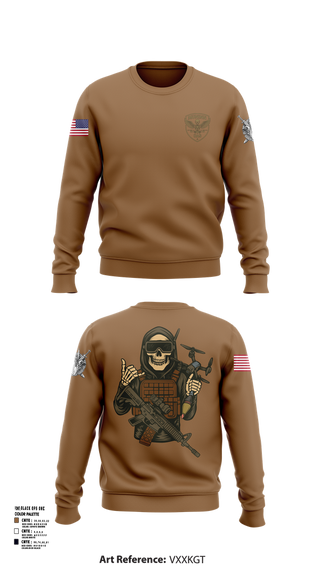 Crew Neck Sweatshirt, D Co. UAS Platoon, , Teamtime, Team time, sublimation, custom sports apparel, team uniforms, spirit wear, spiritwear, sports uniforms, custom shirts, team store, custom team store, fundraiser sports, apparel fundraiser