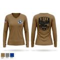 1-111FA C BTRY 55781795 Women's Long Sleeve V-neck Shirt - 1