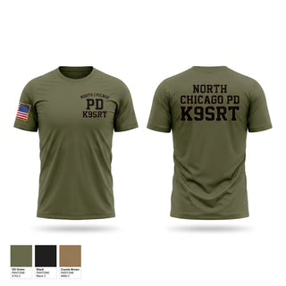 Short Sleeve Performance Shirt, North Chicago PD K9/SRT, Police, Teamtime, Team time, sublimation, custom sports apparel, team uniforms, spirit wear, spiritwear, sports uniforms, custom shirts, team store, custom team store, fundraiser sports, apparel fundraiser