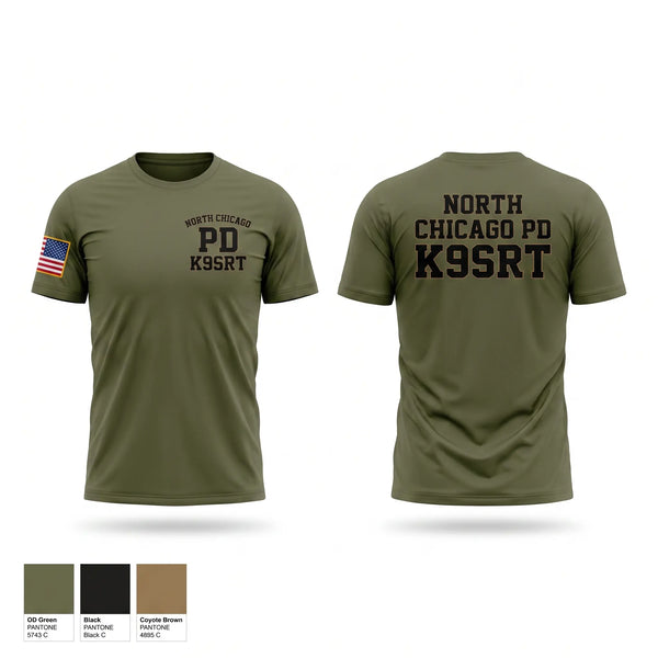 Short Sleeve Performance Shirt, North Chicago PD K9/SRT, Police, Teamtime, Team time, sublimation, custom sports apparel, team uniforms, spirit wear, spiritwear, sports uniforms, custom shirts, team store, custom team store, fundraiser sports, apparel fundraiser