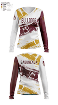 Summer Creek High School Bowling 37718060 Women's Long Sleeve V-neck Shirt - 3