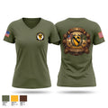545th Military Police Company 22465496 Women's Short Sleeve V-neck Shirt - 1