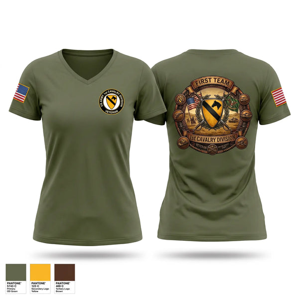 Womens Short Sleeve Vneck Shirt, 545th Military Police Company, Army, Teamtime, Team time, sublimation, custom sports apparel, team uniforms, spirit wear, spiritwear, sports uniforms, custom shirts, team store, custom team store, fundraiser sports, apparel fundraiser