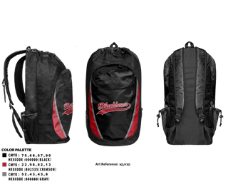 Gear Bag, Marshall Blackhawks, Baseball, Teamtime, Team time, sublimation, custom sports apparel, team uniforms, spirit wear, spiritwear, sports uniforms, custom shirts, team store, custom team store, fundraiser sports, apparel fundraiser