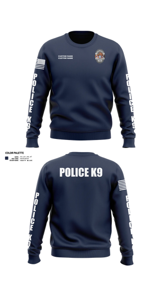 Crew Neck Sweatshirt, St George Police K9, Police, Teamtime, Team time, sublimation, custom sports apparel, team uniforms, spirit wear, spiritwear, sports uniforms, custom shirts, team store, custom team store, fundraiser sports, apparel fundraiser