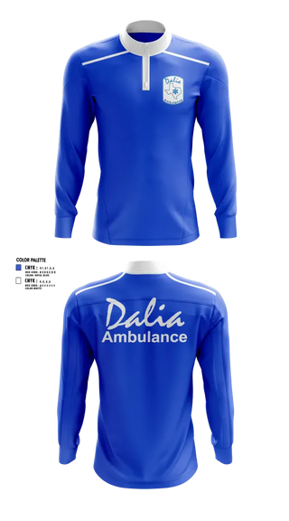 Quarter Zip Jacket, Dalia Ambulance Service, EMS/EMT, Teamtime, Team time, sublimation, custom sports apparel, team uniforms, spirit wear, spiritwear, sports uniforms, custom shirts, team store, custom team store, fundraiser sports, apparel fundraiser