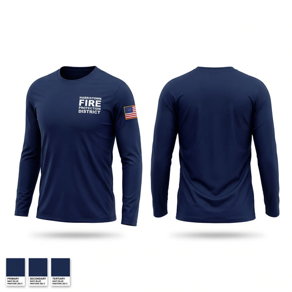 Long Sleeve Performance Shirt, Harristown Fire Protection District, Fire Department, Teamtime, Team time, sublimation, custom sports apparel, team uniforms, spirit wear, spiritwear, sports uniforms, custom shirts, team store, custom team store, fundraiser sports, apparel fundraiser