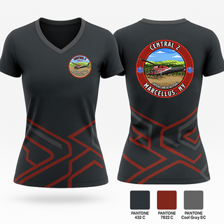 Womens Short Sleeve Vneck Shirt, Mercy flight Marcellus central 2, , Teamtime, Team time, sublimation, custom sports apparel, team uniforms, spirit wear, spiritwear, sports uniforms, custom shirts, team store, custom team store, fundraiser sports, apparel fundraiser