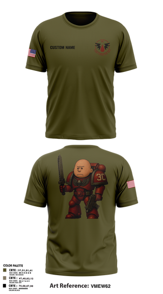 Old School Cotton Feel Shirt, CCo, 1-508PIR (OG), Army, Teamtime, Team time, sublimation, custom sports apparel, team uniforms, spirit wear, spiritwear, sports uniforms, custom shirts, team store, custom team store, fundraiser sports, apparel fundraiser