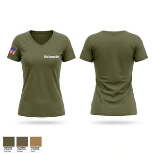 Womens Short Sleeve Vneck Shirt, 8th Comm Bn, Marines, Teamtime, Team time, sublimation, custom sports apparel, team uniforms, spirit wear, spiritwear, sports uniforms, custom shirts, team store, custom team store, fundraiser sports, apparel fundraiser