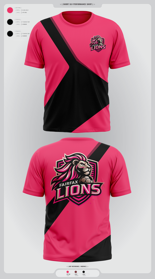 Short Sleeve Performance Shirt, Fairfax Lions, Men's Soccer, Teamtime, Team time, sublimation, custom sports apparel, team uniforms, spirit wear, spiritwear, sports uniforms, custom shirts, team store, custom team store, fundraiser sports, apparel fundraiser