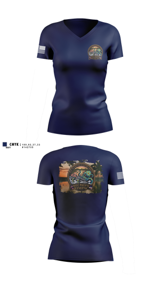 Womens Short Sleeve Vneck Shirt, NIOC PACIFIC - RIMPAC 2026, Navy, Teamtime, Team time, sublimation, custom sports apparel, team uniforms, spirit wear, spiritwear, sports uniforms, custom shirts, team store, custom team store, fundraiser sports, apparel fundraiser