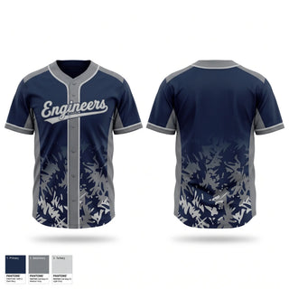 Full Button Baseball Jersey, Engineers, Baseball, Teamtime, Team time, sublimation, custom sports apparel, team uniforms, spirit wear, spiritwear, sports uniforms, custom shirts, team store, custom team store, fundraiser sports, apparel fundraiser