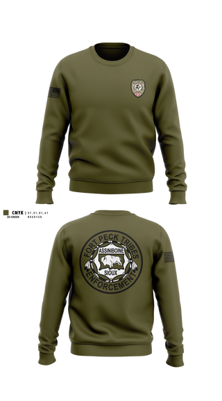 Crew Neck Sweatshirt, Fort Peck Tribal Fish & Game, Space Force, Teamtime, Team time, sublimation, custom sports apparel, team uniforms, spirit wear, spiritwear, sports uniforms, custom shirts, team store, custom team store, fundraiser sports, apparel fundraiser
