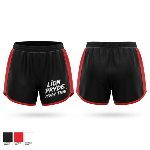 Womens Shorts, Lion Pryde Muay thai, , Teamtime, Team time, sublimation, custom sports apparel, team uniforms, spirit wear, spiritwear, sports uniforms, custom shirts, team store, custom team store, fundraiser sports, apparel fundraiser