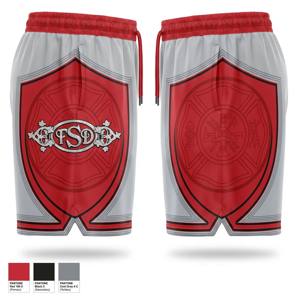 Athletic Shorts With Pockets, Southeast Fire Department, Fire Department, Teamtime, Team time, sublimation, custom sports apparel, team uniforms, spirit wear, spiritwear, sports uniforms, custom shirts, team store, custom team store, fundraiser sports, apparel fundraiser