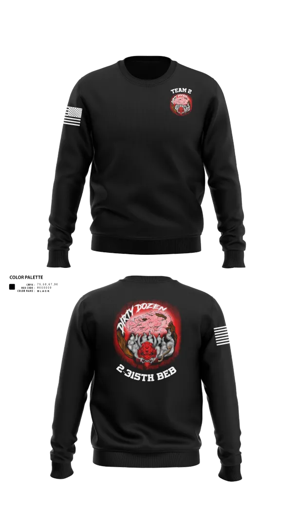 Crew Neck Sweatshirt, Dirty Dozen, , Teamtime, Team time, sublimation, custom sports apparel, team uniforms, spirit wear, spiritwear, sports uniforms, custom shirts, team store, custom team store, fundraiser sports, apparel fundraiser