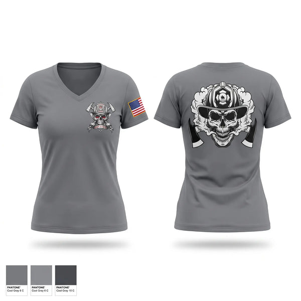 Womens Short Sleeve Vneck Shirt, Fire/Rescue, Fire Department, Teamtime, Team time, sublimation, custom sports apparel, team uniforms, spirit wear, spiritwear, sports uniforms, custom shirts, team store, custom team store, fundraiser sports, apparel fundraiser