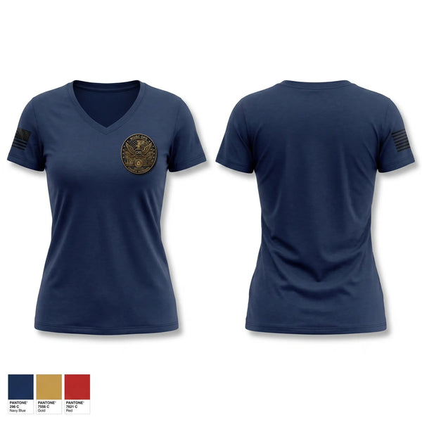 Womens Short Sleeve Vneck Shirt, MUSC Ops Support, Police, Teamtime, Team time, sublimation, custom sports apparel, team uniforms, spirit wear, spiritwear, sports uniforms, custom shirts, team store, custom team store, fundraiser sports, apparel fundraiser
