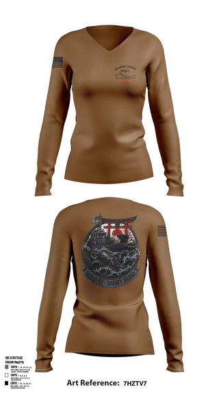 Womens Long Sleeve Vneck Shirt, MSV, Army, Teamtime, Team time, sublimation, custom sports apparel, team uniforms, spirit wear, spiritwear, sports uniforms, custom shirts, team store, custom team store, fundraiser sports, apparel fundraiser
