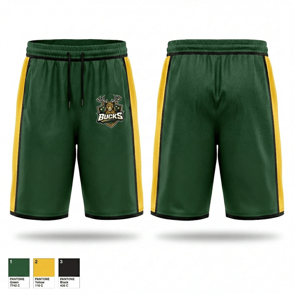 Mens Reversible Basketball Shorts, Bucks, Men's Basketball, Teamtime, Team time, sublimation, custom sports apparel, team uniforms, spirit wear, spiritwear, sports uniforms, custom shirts, team store, custom team store, fundraiser sports, apparel fundraiser