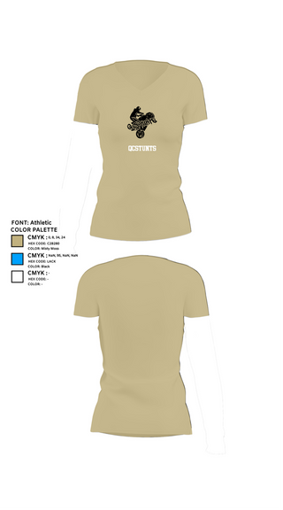 Womens Short Sleeve Vneck Shirt, QCStunts, E-Sports, Teamtime, Team time, sublimation, custom sports apparel, team uniforms, spirit wear, spiritwear, sports uniforms, custom shirts, team store, custom team store, fundraiser sports, apparel fundraiser