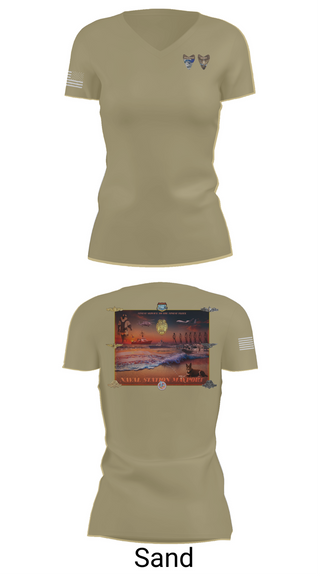Womens Short Sleeve Vneck Shirt, NAVSTA MAYPORT SECURITY, , Teamtime, Team time, sublimation, custom sports apparel, team uniforms, spirit wear, spiritwear, sports uniforms, custom shirts, team store, custom team store, fundraiser sports, apparel fundraiser