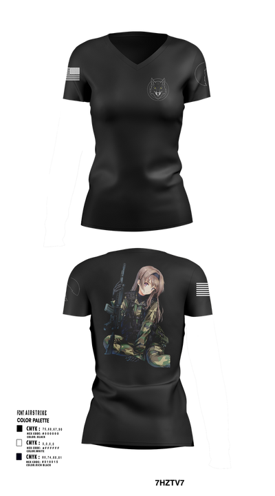 The House of Wolves 15600458 Women's Short Sleeve V-neck Shirt - 22