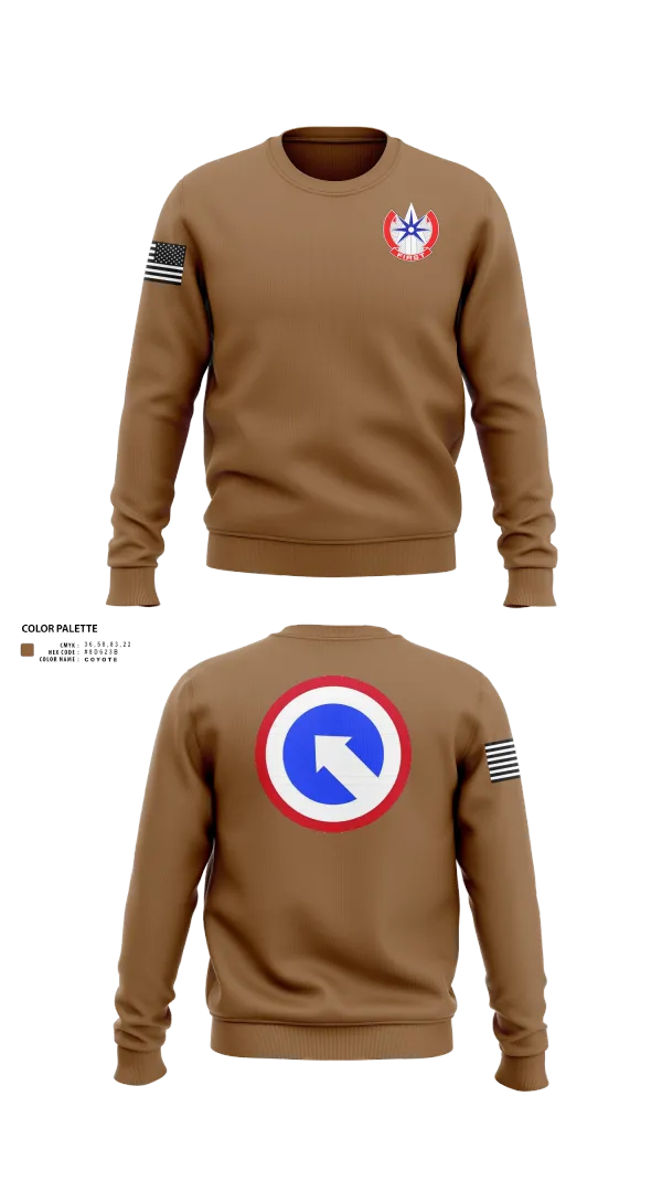 Crew Neck Sweatshirt, 1st Theater Sustainment Command, Army, Teamtime, Team time, sublimation, custom sports apparel, team uniforms, spirit wear, spiritwear, sports uniforms, custom shirts, team store, custom team store, fundraiser sports, apparel fundraiser
