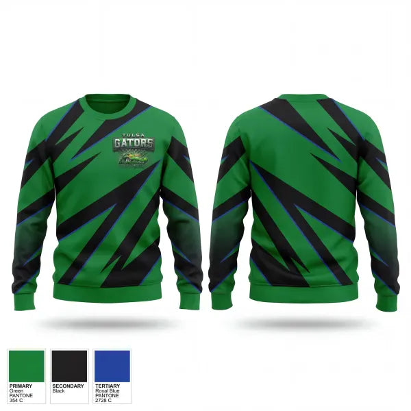 Crew Neck Sweatshirt, Tulsa Gators, , Teamtime, Team time, sublimation, custom sports apparel, team uniforms, spirit wear, spiritwear, sports uniforms, custom shirts, team store, custom team store, fundraiser sports, apparel fundraiser