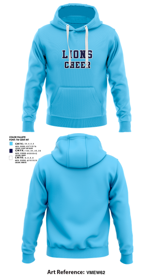 Hoodie, Lions, Cheer, Teamtime, Team time, sublimation, custom sports apparel, team uniforms, spirit wear, spiritwear, sports uniforms, custom shirts, team store, custom team store, fundraiser sports, apparel fundraiser