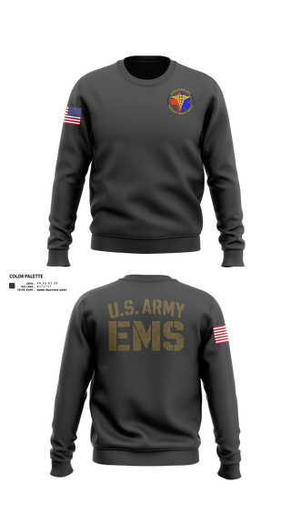 Crew Neck Sweatshirt, U.S. ARMY EMS, EMS/EMT, Teamtime, Team time, sublimation, custom sports apparel, team uniforms, spirit wear, spiritwear, sports uniforms, custom shirts, team store, custom team store, fundraiser sports, apparel fundraiser