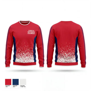 Crew Neck Sweatshirt, Plymouth Whitemarsh colonials, Track & Field, Teamtime, Team time, sublimation, custom sports apparel, team uniforms, spirit wear, spiritwear, sports uniforms, custom shirts, team store, custom team store, fundraiser sports, apparel fundraiser