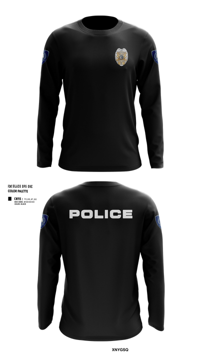 Vincennes Police Department 76255219 Long Sleeve Performance Shirt 1