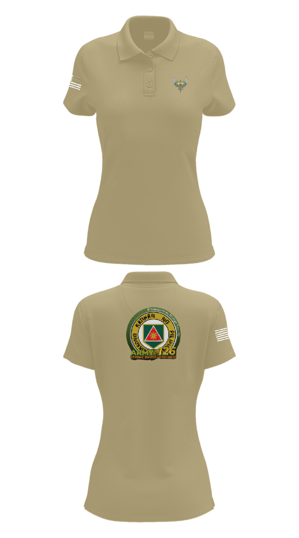 Women's Short Sleeve Performance Polo, 51st Combat Engineers, Army, Teamtime, Team time, sublimation, custom sports apparel, team uniforms, spirit wear, spiritwear, sports uniforms, custom shirts, team store, custom team store, fundraiser sports, apparel fundraiser