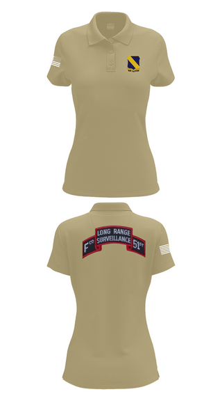 Womens Short Sleeve Performance Polo, Fco 51st infantry LRSU, , Teamtime, Team time, sublimation, custom sports apparel, team uniforms, spirit wear, spiritwear, sports uniforms, custom shirts, team store, custom team store, fundraiser sports, apparel fundraiser