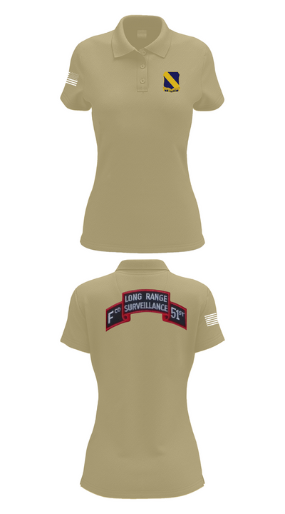 Fco 51st infantry LRSU 81538423 Women's Short Sleeve Performance Polo  - 95
