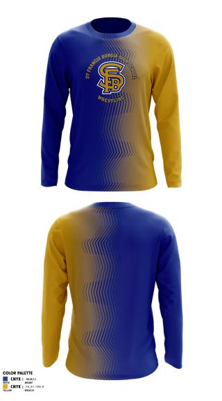 Long Sleeve Performance Shirt, St Francis Borgia High School Wrestling, Wrestling, Teamtime, Team time, sublimation, custom sports apparel, team uniforms, spirit wear, spiritwear, sports uniforms, custom shirts, team store, custom team store, fundraiser sports, apparel fundraiser