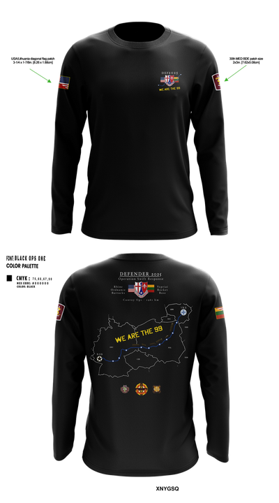 30th MED BDE DEF25 68562448 Long Sleeve Performance Shirt 61