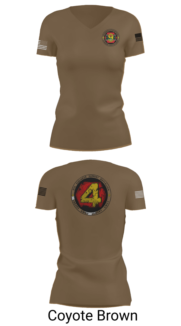 Womens Short Sleeve Vneck Shirt, 9th Engineer Support Battalion, Marines, Teamtime, Team time, sublimation, custom sports apparel, team uniforms, spirit wear, spiritwear, sports uniforms, custom shirts, team store, custom team store, fundraiser sports, apparel fundraiser