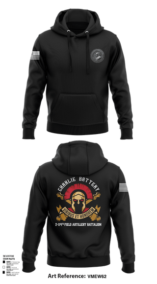 Hoodie, Charlie Battery 2-114th FA, , Teamtime, Team time, sublimation, custom sports apparel, team uniforms, spirit wear, spiritwear, sports uniforms, custom shirts, team store, custom team store, fundraiser sports, apparel fundraiser