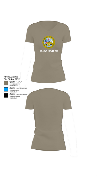 US Army I Want You 76454793 Women's Short Sleeve V-neck Shirt - 64