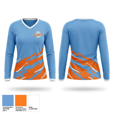 Bethesda Bombers Women's Long Sleeve V-neck Shirt - 1