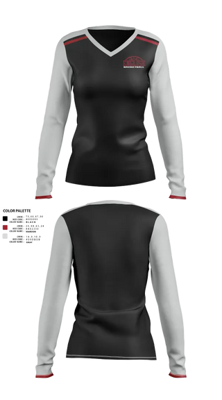 Womens Long Sleeve Vneck Shirt, Lynn English, Men's Basketball, Teamtime, Team time, sublimation, custom sports apparel, team uniforms, spirit wear, spiritwear, sports uniforms, custom shirts, team store, custom team store, fundraiser sports, apparel fundraiser