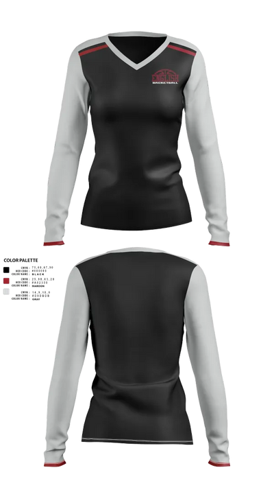 Lynn English 53016885 Women's Long Sleeve V-neck Shirt - 21