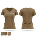 USS Bainbridge Weapons Department Women's Short Sleeve V-neck Shirt - 1